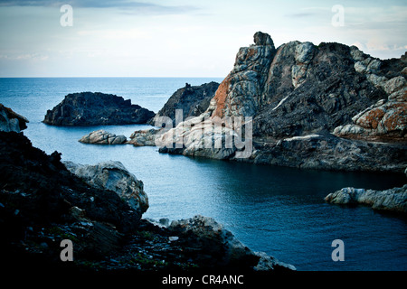 Cala Culip cove sulla penisola di Cap de Creus, Catalogna, Spagna, Europa Foto Stock