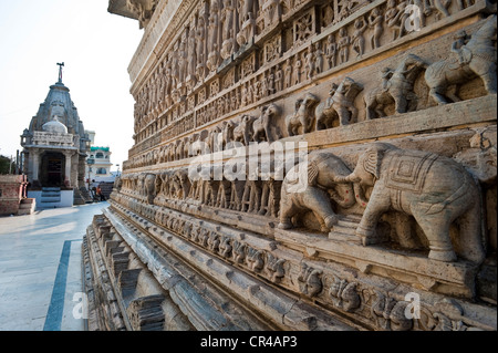 India Rajasthan, Udaipur, Palazzo di Città, Jagdish tempio dedicato a Laxmi Narayan dio indù Foto Stock