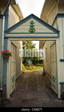 Finlandia, Golfo di Botnia, Westhern Finlandia Provincia, Rauma vecchia città patrimonio mondiale UNESCO Foto Stock