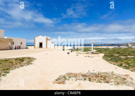 La storica 16thC Fortaleza (fortezza) in Sagres Algarve Foto Stock