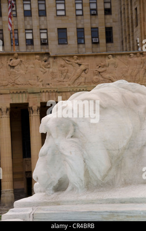 New york, buffalo. monumento & fontana dedicata a William m. mckinley, 25° presidente degli Stati Uniti. Foto Stock