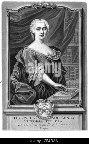 Luise Adelgunde Victorie Gottsched (1713-1762), scrittore Foto Stock
