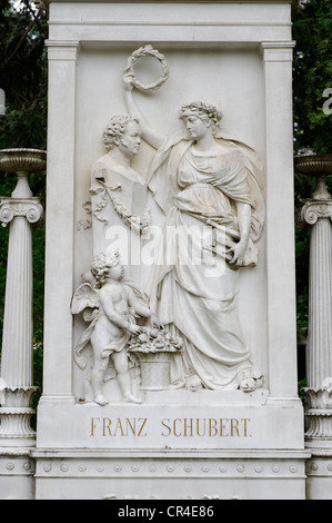 Tomba di Franz Schubert, Wiener Zentralfriedhof, Vienna il cimitero centrale, tomba onorario, Vienna, Austria, Europa Foto Stock