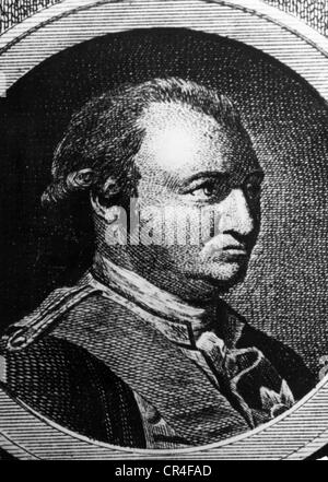 Clive, Robert, 1st Barone Clive di Plassey, 29.9.1725 - 22.11.1774, generale inglese, politico, ritratto, dopo un'incisione, Foto Stock