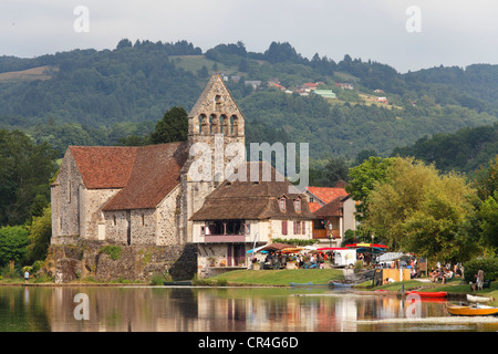 Beaulieu sur Dordogne, la valle della Dordogna, Correze, Limousin, Francia, Europa Foto Stock