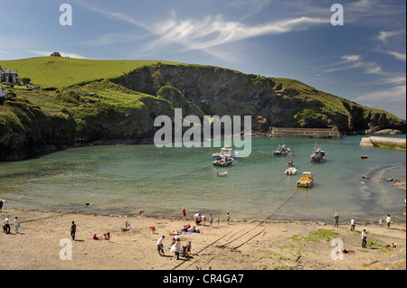 Turisti che si godono il Post Isaac Harbour beach Foto Stock