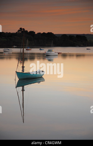 Tramonto sull'estuario kingsbridge south hams devon Foto Stock