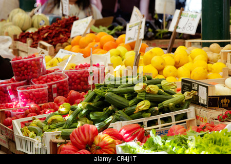 Il mercato di Rialto, Sestiere San Polo, Venezia, Veneto, Italia, Europa Foto Stock