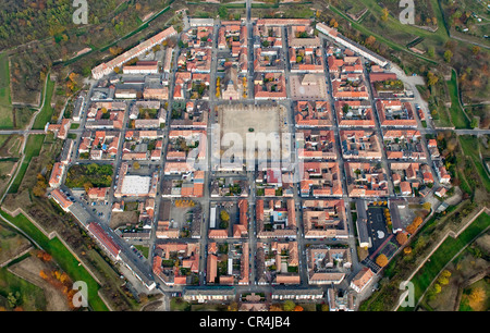 Francia, Haut Rhin, Neuf Brisach, fortificata da Vauban, Patrimonio Mondiale dell'UNESCO (vista aerea) Foto Stock