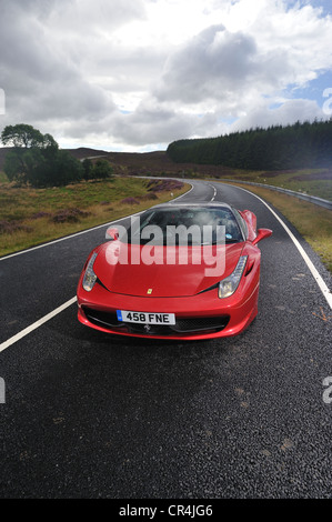 2011 Ferrari 458 Italia rosso supercar italiana Foto Stock