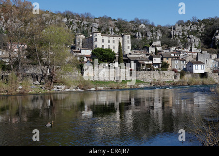 Villaggio di Vogue, etichettati Les Plus Beaux Villages de France, i più bei villaggi di Francia, Valle Ardeche, Ardeche Foto Stock