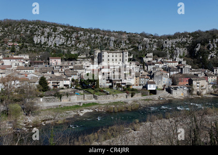 Villaggio di Vogue, etichettati Les Plus Beaux Villages de France, i più bei villaggi di Francia, Valle Ardeche, Ardeche Foto Stock