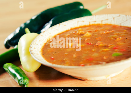 Verde Cile lo stracotto nuovo stile del Messico Foto Stock