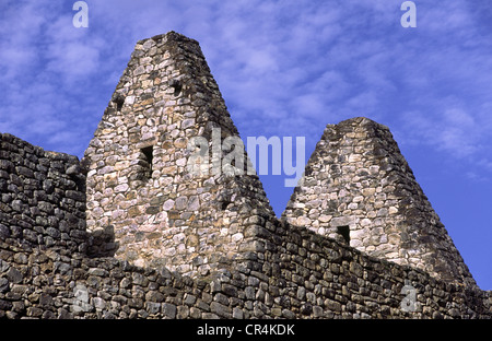 Rovine di Machu Picchu, Perù. Foto Stock