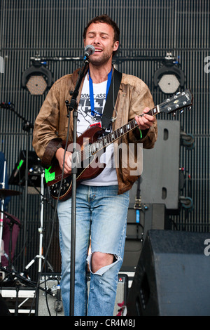 Luca tempio di Here We Go Magic in Evolution Festival 2012 a Spillers Wharf a Newcastle upon Tyne Il 4 giugno 2012 Foto Stock