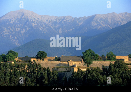 Francia, Pirenei orientali, Mont Louis, città fortificata in Capcir, la cittadella Foto Stock