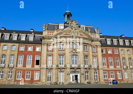 Il principe vescovo di Castello, architetto Johann Conrad Schlaun, sede dell'Westfaelische Wilhelms-Universitaet, università di Muenster Foto Stock