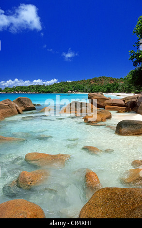 Seychelles, Praslin Island, Anse Lazio Beach Foto Stock