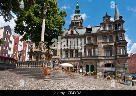 Town Hall, Klodzko, Glatz, Bassa Slesia, Piccola Polonia o Malopolska, Polonia, Europa PublicGround Foto Stock