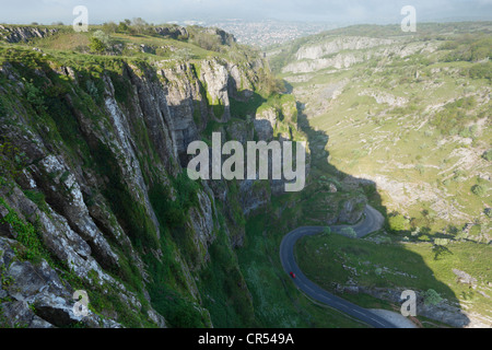 Cheddar Gorge. Mendip Hills. Somerset. In Inghilterra. Regno Unito. Foto Stock
