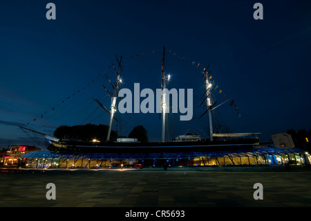 Recentemente rinnovato Cutty Sark tea clipper ship a Greenwich London REGNO UNITO Foto Stock