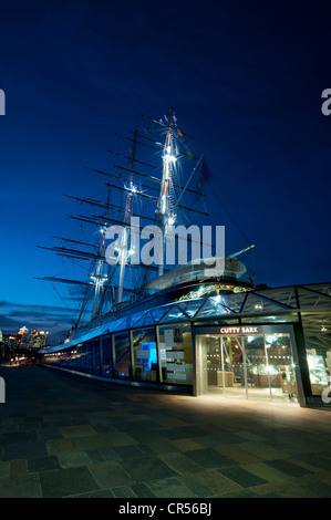 Recentemente rinnovato Cutty Sark tea clipper ship a Greenwich London REGNO UNITO Foto Stock