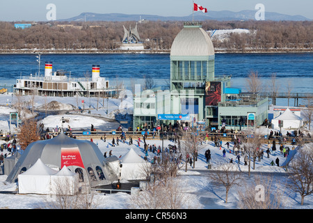 Canada, Provincia di Quebec, Montreal Vieux Montréal (Old Montreal distretto), Vieux Port, Montreal en Lumiere (Montreal Hight Foto Stock