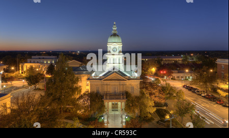 Atene, georgia, Stati Uniti d'America city hall e il centro città. Foto Stock