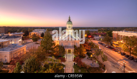 Atene, georgia, Stati Uniti d'America city hall e il centro città. Foto Stock