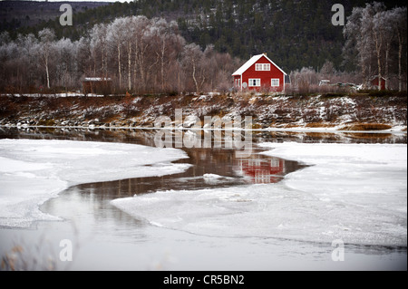 Norvegia, Lapponia, Finnmark County, Karasjok, Karasjokka River Foto Stock