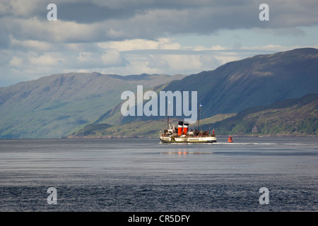 Il PS Waverley su Loch Linnhe,Scozia Scotland Foto Stock