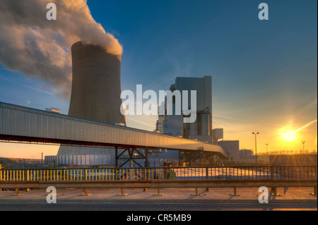 BOA Braunkohlekraftwerk Neurath, alimentato a lignite Power Plant, Grevenbroich, Renania settentrionale-Vestfalia, Germania, Europa Foto Stock