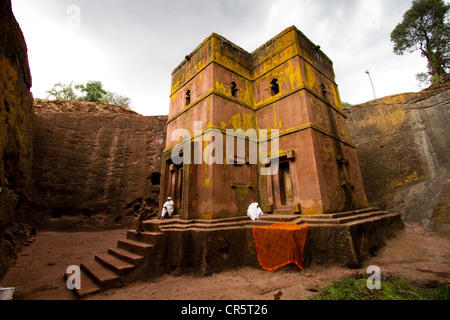 Bet Giyorgis Rock-Hewn Chiesa, Lalibela, Etiopia, Africa Foto Stock