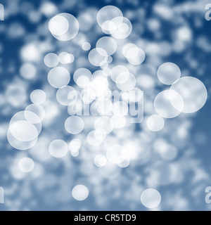 Abstract sfondo blu con luci scintillanti Foto Stock