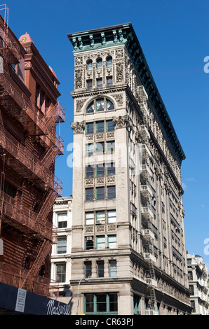 Stati Uniti, New York City, Manhattan Soho, Prince Street, poco cantante edificio costruito nel 1905 da Ernest Flagg Foto Stock