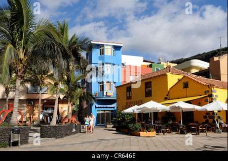 Lungomare di Puerto de Tazacorte, La Palma Isole Canarie Spagna, Europa PublicGround Foto Stock