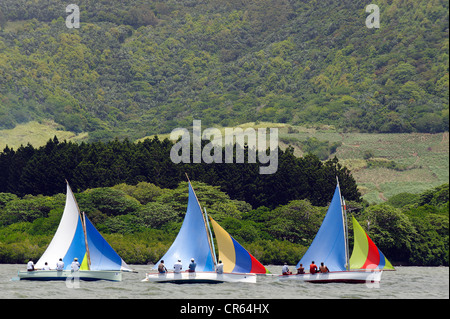 Maurizio Costa Sud, Grand Port District, Mahebourg, Mahebourg Bay, regata dei pescatori Foto Stock