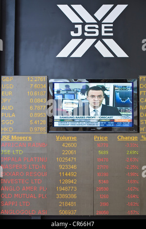 Sud Africa, provincia di Gauteng, Johannesburg, Sandton Johannesburg Stock Exchange, la più importante borsa dei Foto Stock