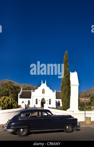 Sud Africa, Western Cape, Franschhoek, chiesa olandese riformata datata 1847 Foto Stock