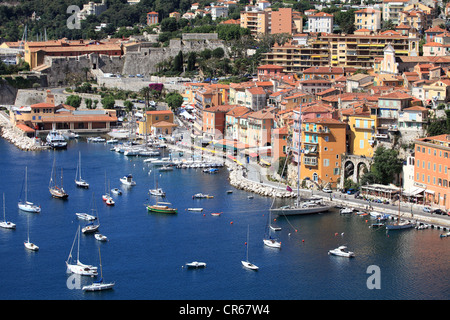 Il villaggio costiero di Villefranche sur mer Foto Stock