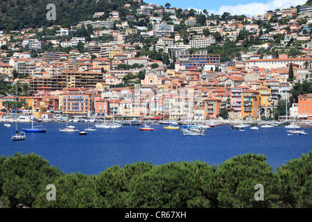 Il villaggio costiero di Villefranche sur mer Foto Stock