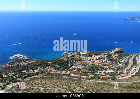 Vista superiore al di sopra di Cap d'Ail vicino a Monaco Foto Stock