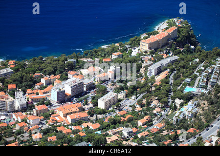 Vista superiore al di sopra di Cap d'Ail vicino a Monaco Foto Stock