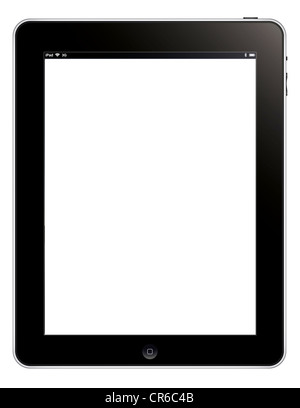 Apple Ipad 3G ritaglio immagine digitale compressa isolati su sfondo bianco. Foto Stock