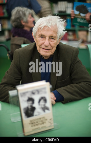 Dannie labside, poeta gallese raffigurato all'Telegraph Hay Festival 2012, Hay-on-Wye, Powys, Wales, Regno Unito Foto Stock