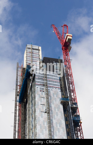 Il castello di studente studente blocco di appartamenti a Manchester in via di completamento in tempo per ospitare il 2012-13 studente di aspirazione. Foto Stock