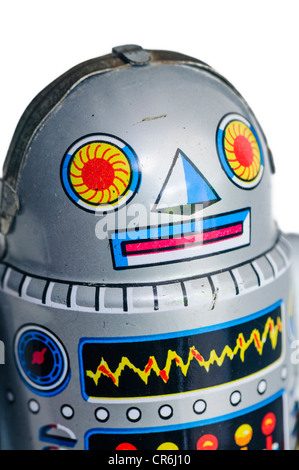 Degli anni Cinquanta lo stile di metallo di stagno robot giocattolo toy Foto Stock