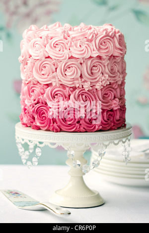 Torta rosa ombre Foto Stock