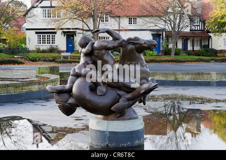 Port Sunlight è un modello di villaggio, costruito dai Fratelli di leva per ospitare i suoi lavoratori. Foto Stock