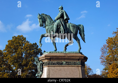 Statua equestre di Ernest II, Ernst August Karl Johann Leopold Alexander Eduard, 1818-1893, duca di Sassonia Coburgo - Gotha-Gotha Foto Stock